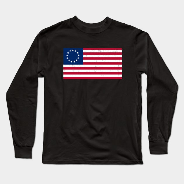 betsy ross flag Long Sleeve T-Shirt by fadi1994